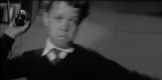 Figure 1: Charles (John Thompson) slings his inkwell at the devil camera